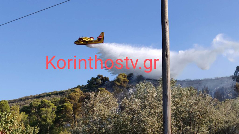 Οριοθετήθηκε η πυρκαγιά στο Μαψό Κορινθίας